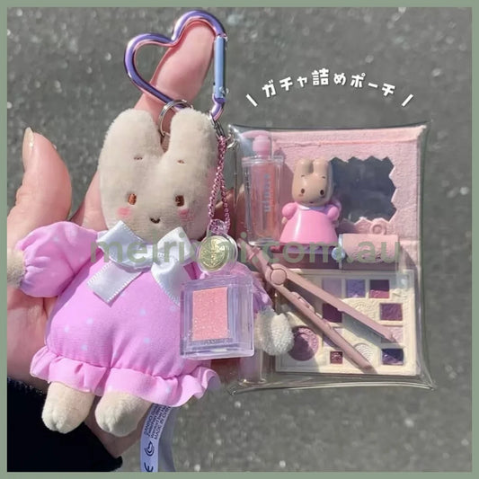 SANRIO | Marron Cream Plush Mini Mascot Holder with Heart Carabiner Bag Charm 6×4×10cm