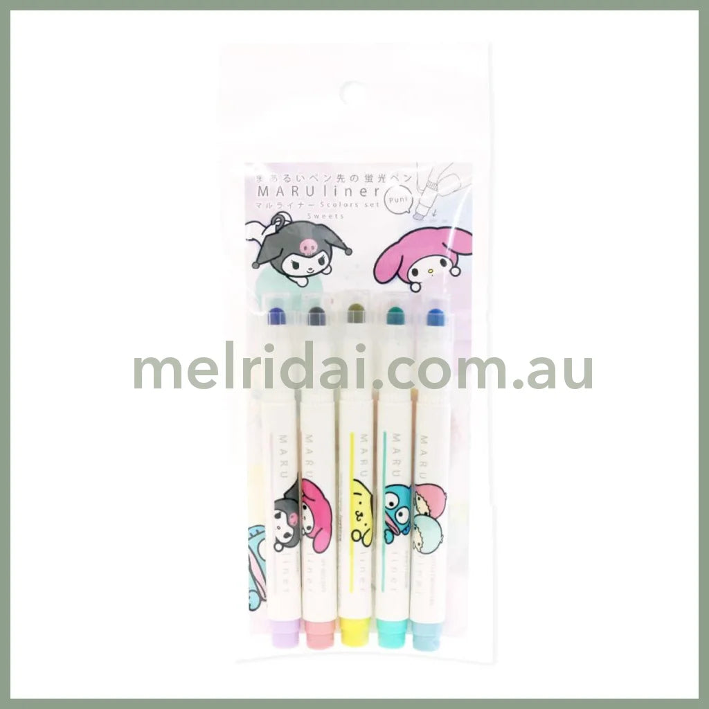 SANRIO | Maruliner Five-Color Set W80×H190×D15mm (Sweets)