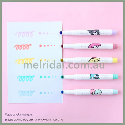 SANRIO | Maruliner Five-Color Set W80×H190×D15mm (Sweets)