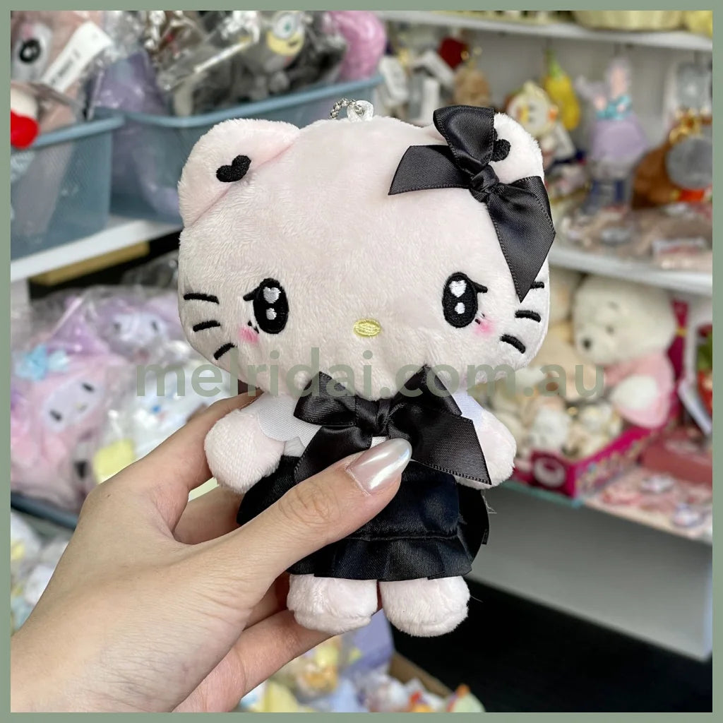 Sanrio | Mascot Holder Approx.10Cm 日本三丽鸥 毛绒玩偶/挂件/包挂 黑丝带系列 爱心眼 凯蒂猫Hello Kitty