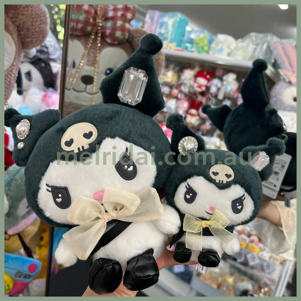 Sanrio | Mascot Holder H13.5×W12.5×D5Cm (Kuromi French Girly) 日本三丽鸥 库洛米毛绒玩偶挂件/包挂/钥匙链(少女系列)