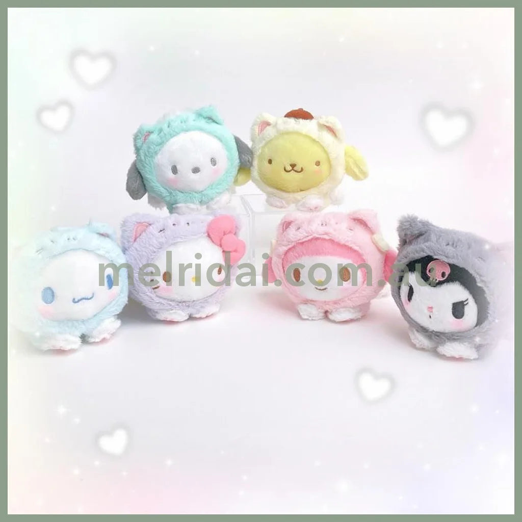 Sanrio | Mascot Holder (Love Neko Series) 10×17×9.5Cm 日本三丽鸥 趴趴毛绒玩偶挂件/包挂/钥匙链(变装猫咪日)
