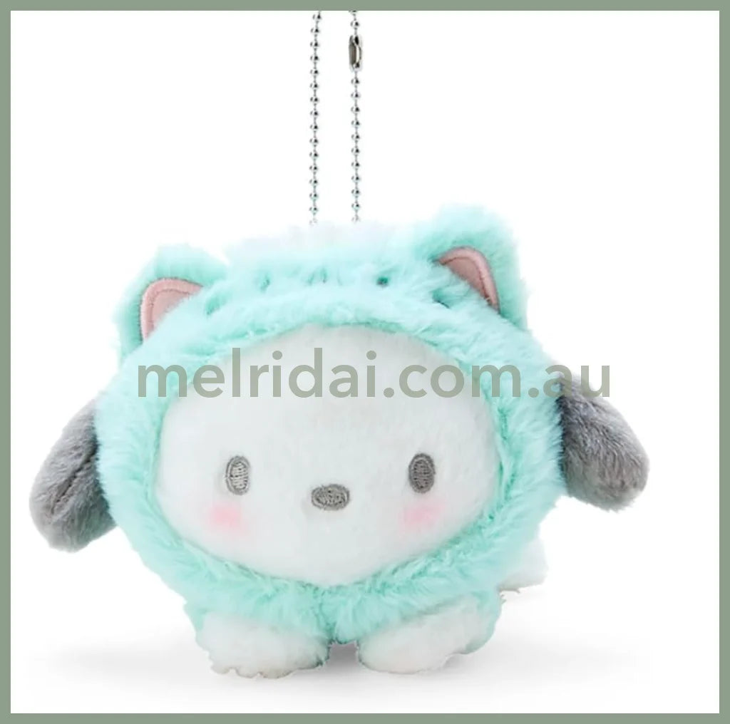 Sanrio | Mascot Holder (Love Neko Series) 10×17×9.5Cm 日本三丽鸥 趴趴毛绒玩偶挂件/包挂/钥匙链(变装猫咪日) 帕恰狗Pochacco