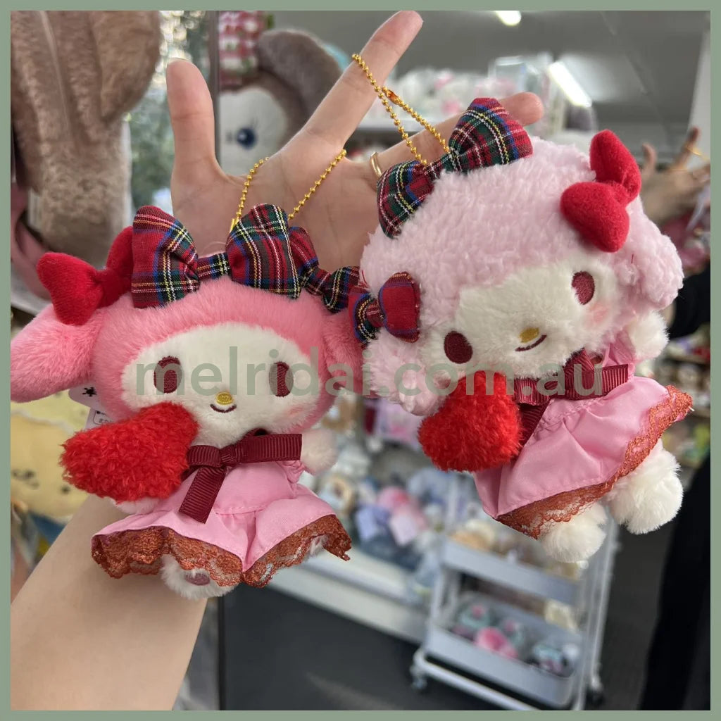 Sanrio | Mascot Holder Plush Keychain Approx.14Cm (Ribbon Love) 日本三丽鸥 毛绒玩偶挂件/包挂/钥匙链(蝴蝶结爱心)
