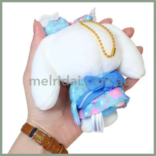 SANRIO | Mascot Holder Plush Keychain Bag Charm Cinnamoroll 145×140×60mm (Sakura kimono Series)