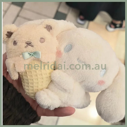 Sanrio | Mascot Holder Plush Keychain Cinnamonroll With Ice Cream Bear 10×16.5×7.5Cm(Relaxed