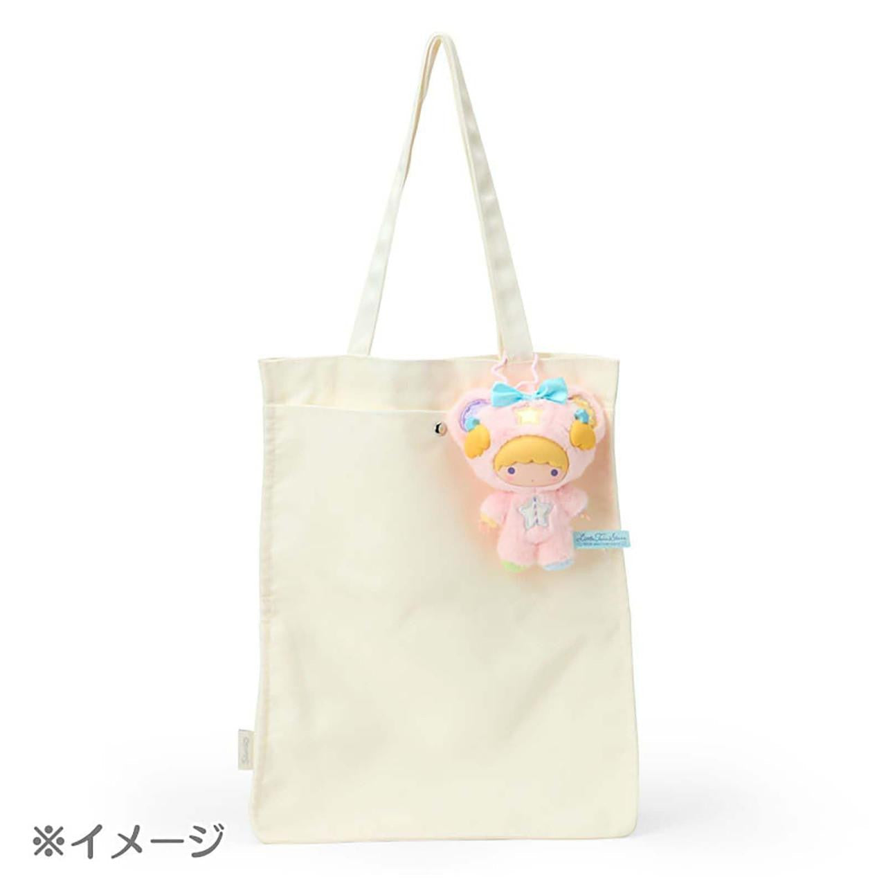 SANRIO | Little Twin Stars Lala Fine Face Puff Bear Costume Mascot Holder Bag Charm Keychain 130×80×160mm (Starry Sky