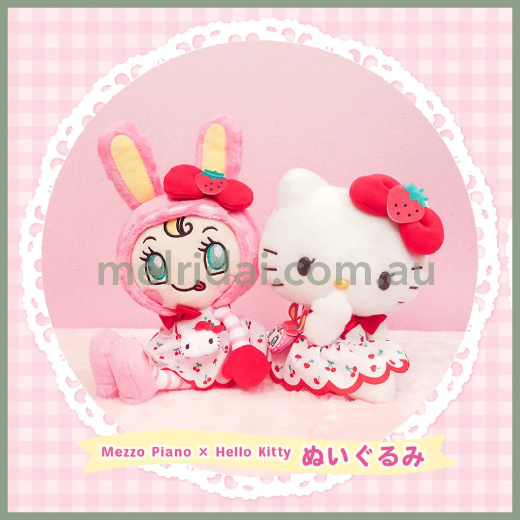 Sanrio × Mezzo Piano | Hello Kitty Berrier-chan Cherry Dress Plush Toy Plush Doll 220mm (Sitting)