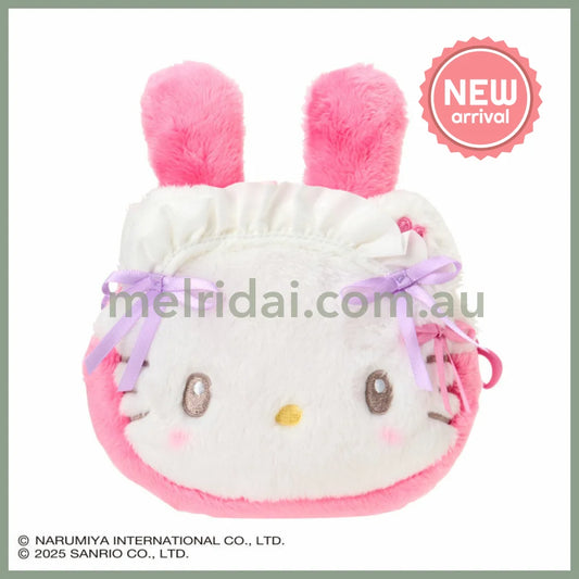 Sanrio × Mezzo Piano | Hello Kitty Reversible Face-shaped Pouch 130×50×100mm (Pink)