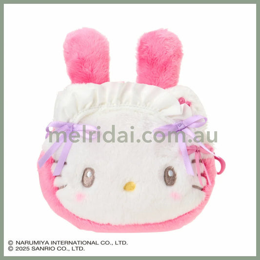 Sanrio × Mezzo Piano | Hello Kitty Reversible Face-shaped Pouch 130×50×100mm (Pink)