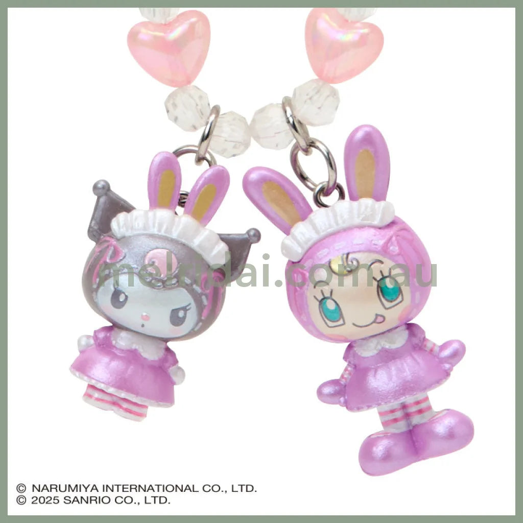 Sanrio × Mezzo Piano | Kuromi Phone Holder Keychain with Key Ring Charm 20×15×40mm (Purple)