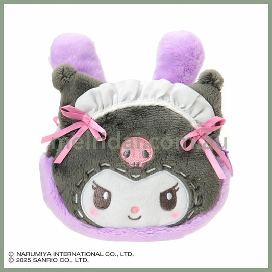 Sanrio × Mezzo Piano | Kuromi Reversible Face-shaped Pouch 130×50×100mm (Purple)