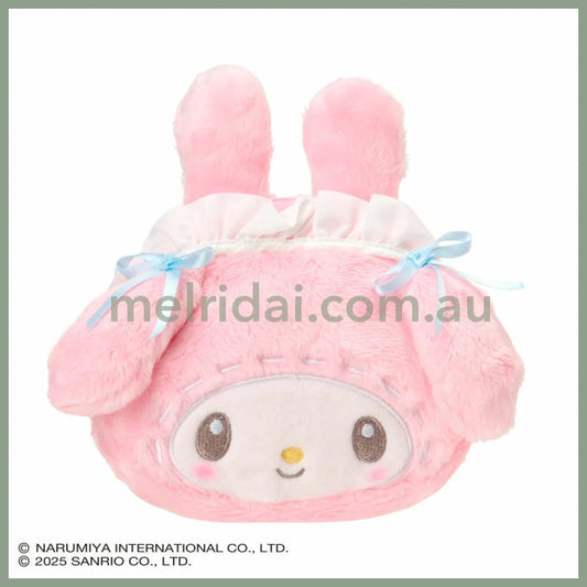 Sanrio × Mezzo Piano | My Melody Reversible Face-shaped Pouch 130×50×100mm (Pink)