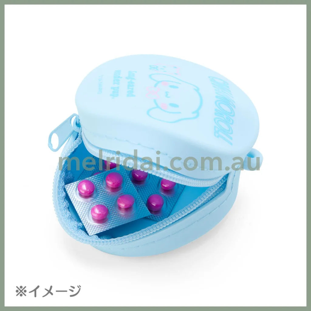 Sanrio | Mini Case Charm Keychain 日本三丽鸥 硅胶圆形零钱包/小药盒 挂件/钥匙链/线圈/珠链/登山扣 可拆卸