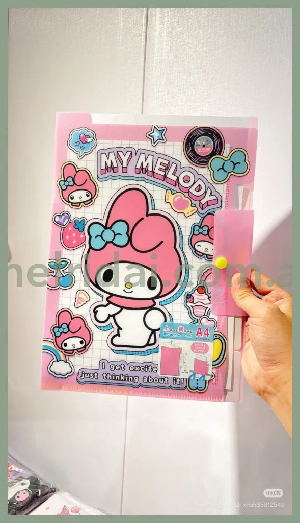SANRIO | My Melody A4 Pocket File with Top and Side Access 225 x 315 mm