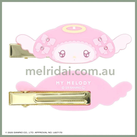 SANRIO | My Melody Acrylic Hair Clip 40×70mm (Angel and Little Devil)