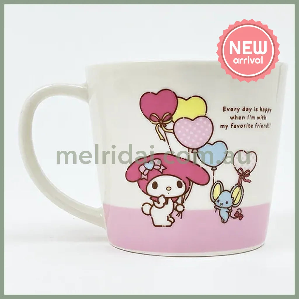 SANRIO | My Melody Ceramic Mug Cup can be used in the microwave and dishwasher 80×Φ88mm (Balloon)