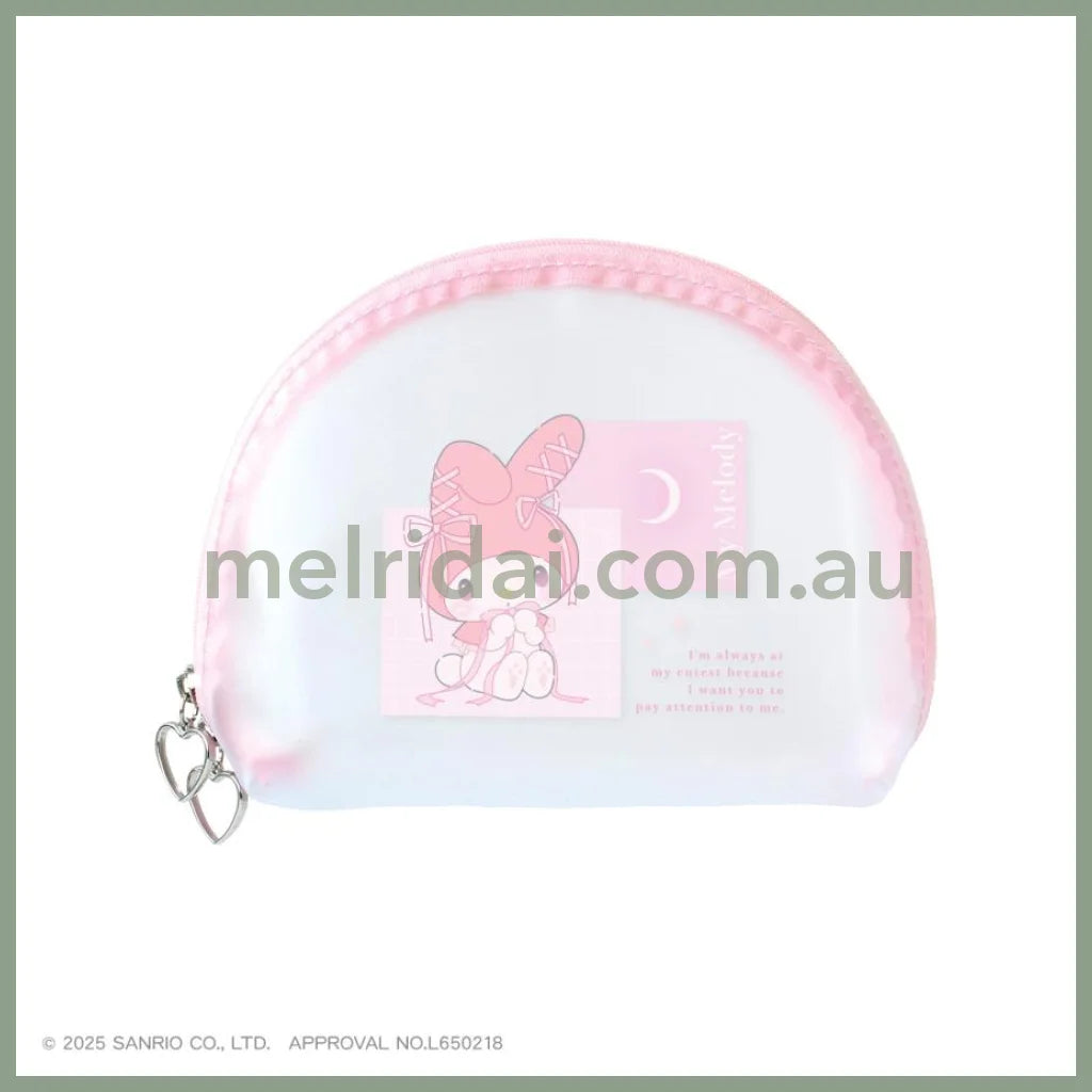 SANRIO | My Melody Clear Mat Pouch H120×W160×D50mm (Ballet Core)