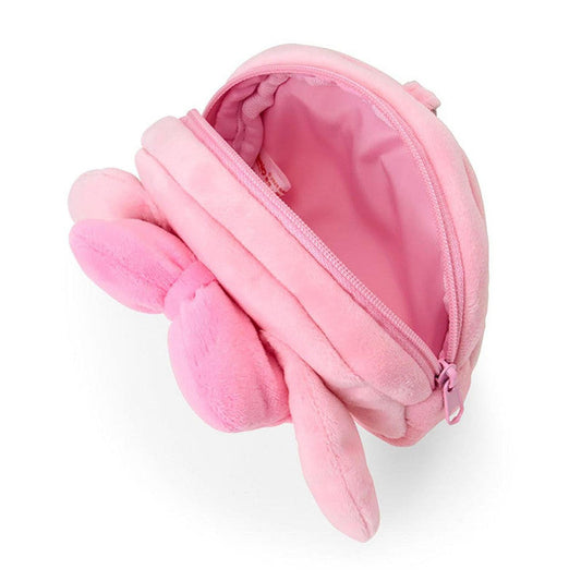 SANRIO | My Melody Face-shaped Pass Case & Pouch Keychain With Reel 140×50×120mm