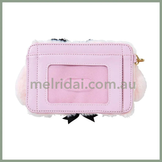 Sanrio | My Melody Fluffy Face-Shaped Card Case 14.5×1×12Cm (Dream Ribbon)