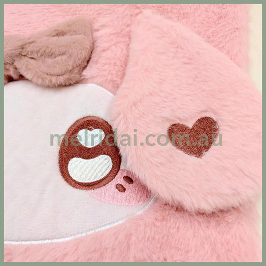 SANRIO | My Melody Fluffy Soft Fur Tote Bag with Zipper 390x370x115mm