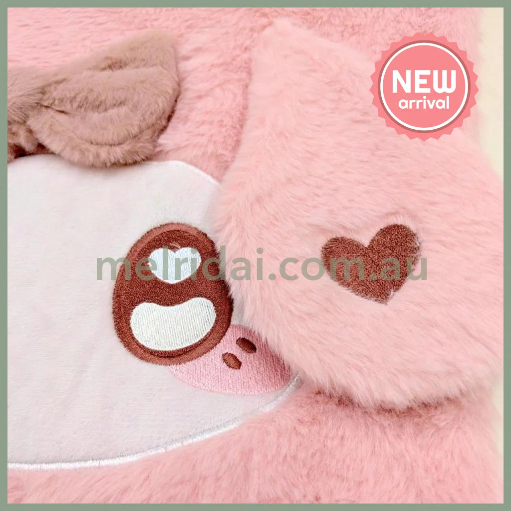 SANRIO | My Melody Fluffy Soft Fur Tote Bag with Zipper 390x370x115mm