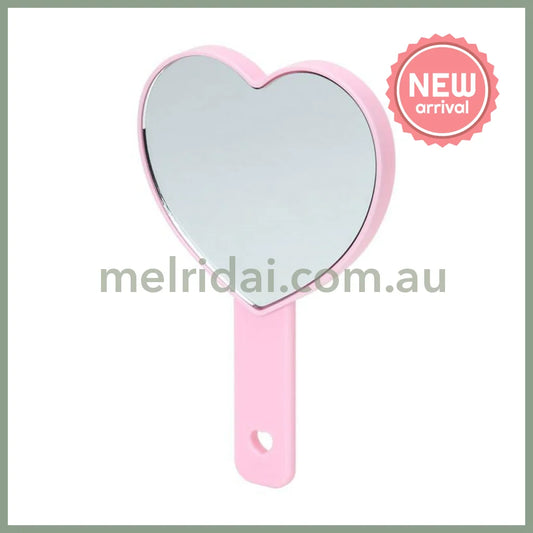 SANRIO | My Melody Hand Mirror 100×15×155mm (Sparkling Sequins Heart Shaped)