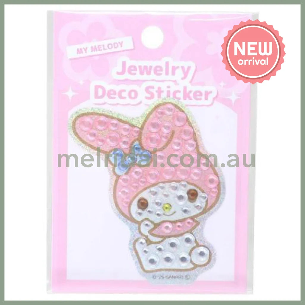 SANRIO | My Melody Jewelry Deco Sticker 65×73×5mm (Gogo Gal Collection Glitter)