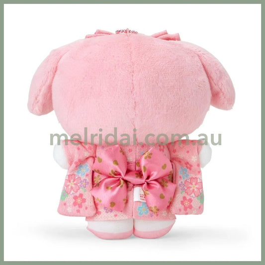 Sanrio | My Melody Mascot Holder Plush Keychain 14×7×15Cm (Kimono/ Sakura 2024)