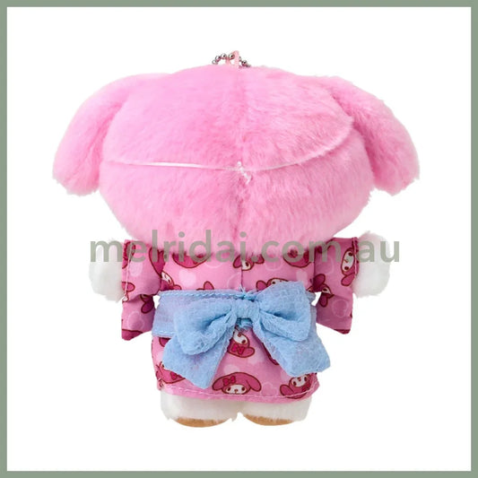 SANRIO | My Melody Mascot Holder Plush Keychain Bag Charm 10.5×6.5×14.5cm (Summer Festival Character!)