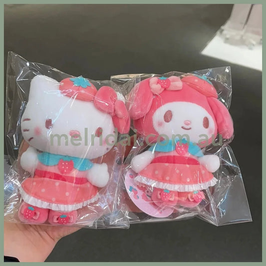 SANRIO | My Melody Mascot Holder Plush Keychain Bag Charm 12cm Approx. (Strawberry Cheek)