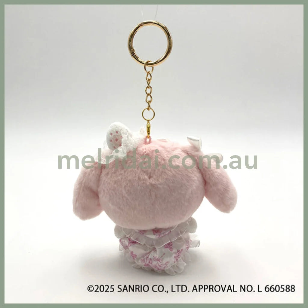 SANRIO | My Melody Mascot Holder Plush Keychain Bag Charm 170×220×95mm (White Strawberry Tea Time)