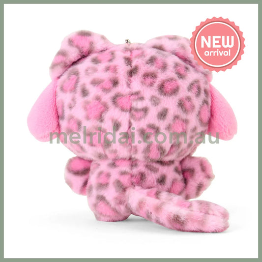 SANRIO | My Melody Mascot Holder Plush Keychain Bag Charm 90×50×120mm (Leopard Gal Cat)