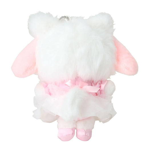 【Limite 1/customer】SANRIO | My Melody Mascot Holder Plush Keychain 15.4 x 12.2 x 6.8cm (White Cat Ballerina)