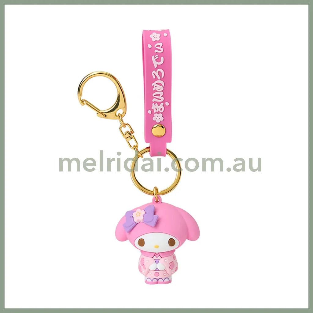 Sanrio | My Melody Mascot Keycharm / Keychain 3.3 X 7.7 8.1Cm (Kimono)