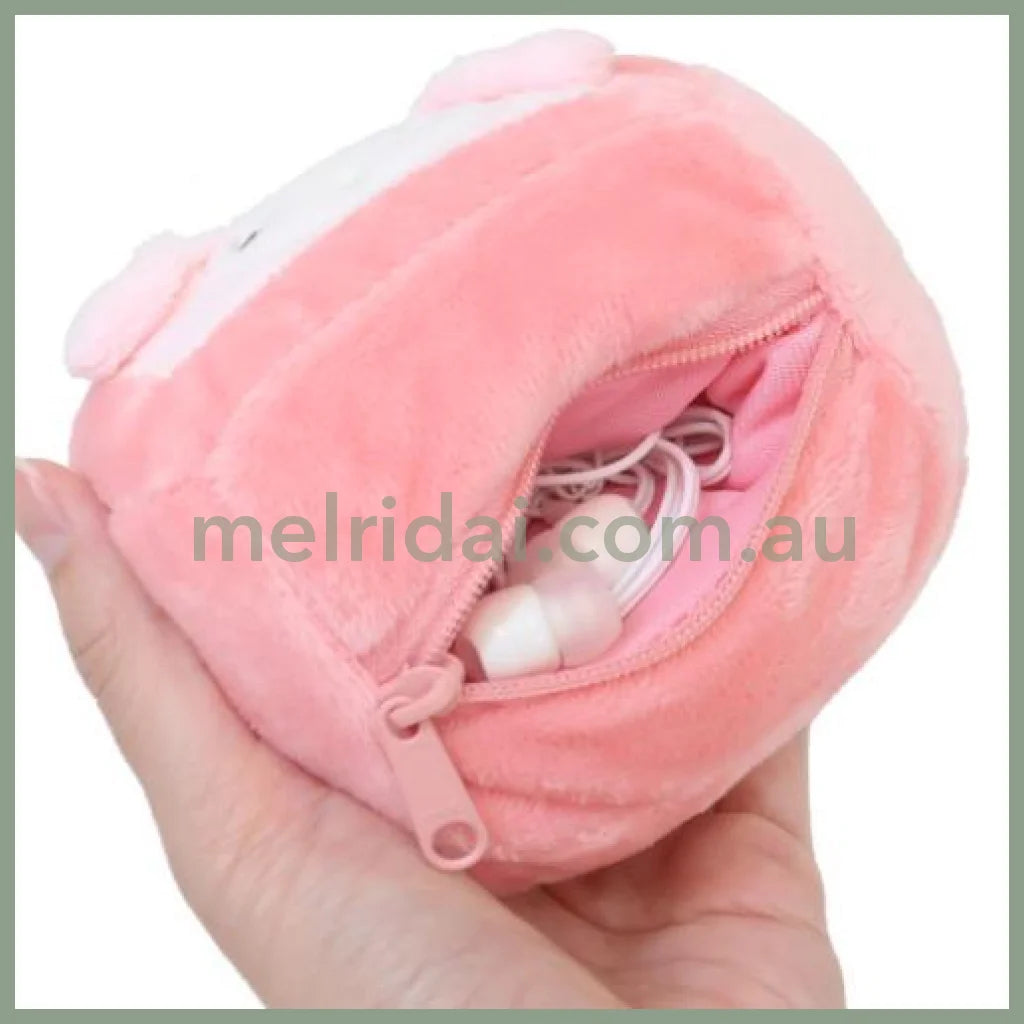 SANRIO | My Melody Mini Pouch Die-Cut Pouch Bag Charm Keychain H7 x W10 x D5.5cm (Roll Cake)