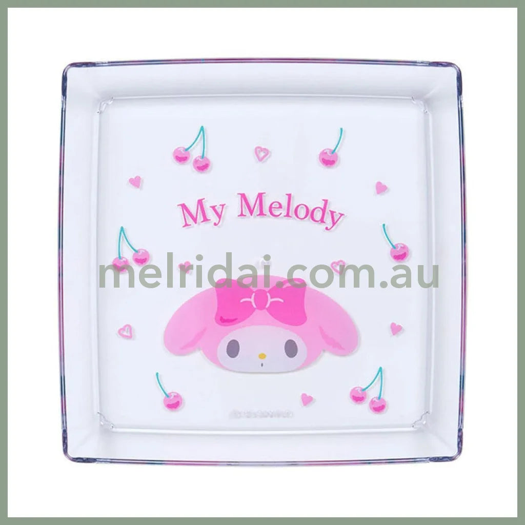 SANRIO | My Melody mini Square Plate Strawberry W11.8×D1.5×H11.8cm