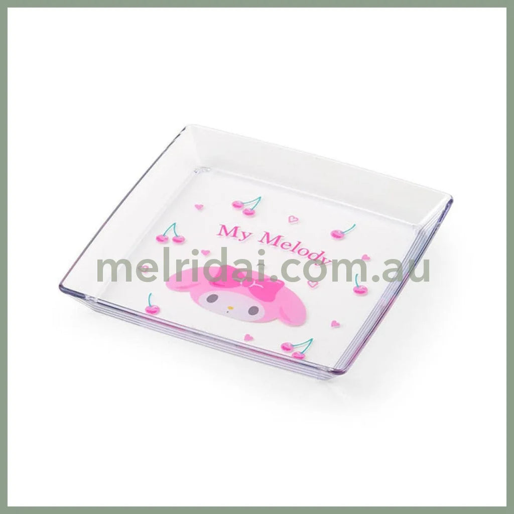 SANRIO | My Melody mini Square Plate Strawberry W11.8×D1.5×H11.8cm