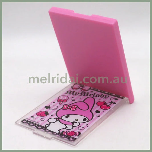 SANRIO | My Melody Mirror H57×W83×D7mm (My Melody 50th Anniversary & Kuromi 20th Anniversary/Black Pink Party)