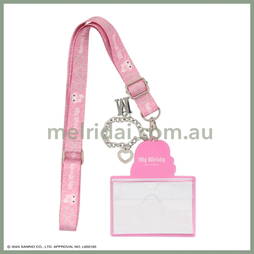 Sanrio | My Melody Pass Case Card Holder With Neck Strap W103 × H121Mm (Twin Idol)