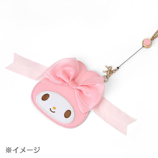 SANRIO | Ribbon Princess My Melody Pass Case with Reel Card Holder 1.6×14.5×13cm (Birthday 50th Anniversary)