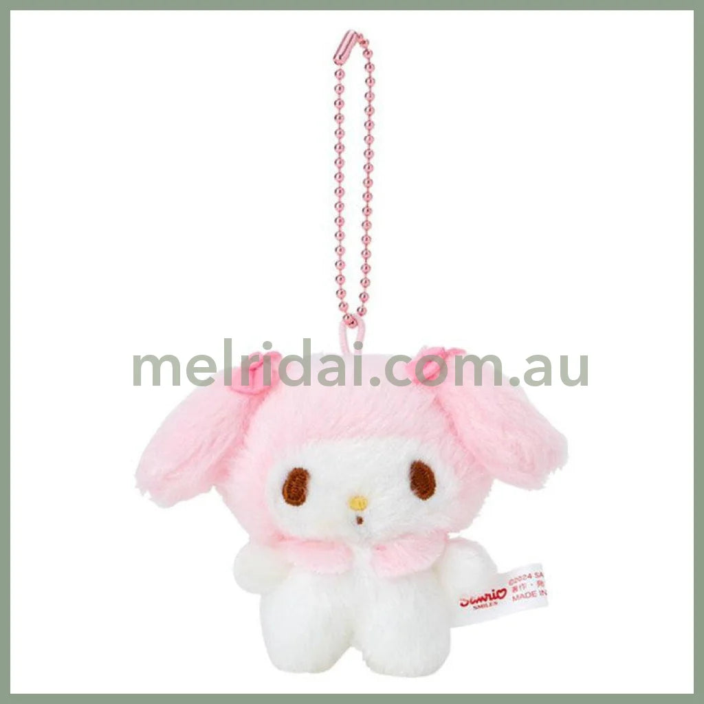Sanrio | My Melody Plush Keychain/Mascot Badge 9×4×8Cm (Pitatto Friends Photo)