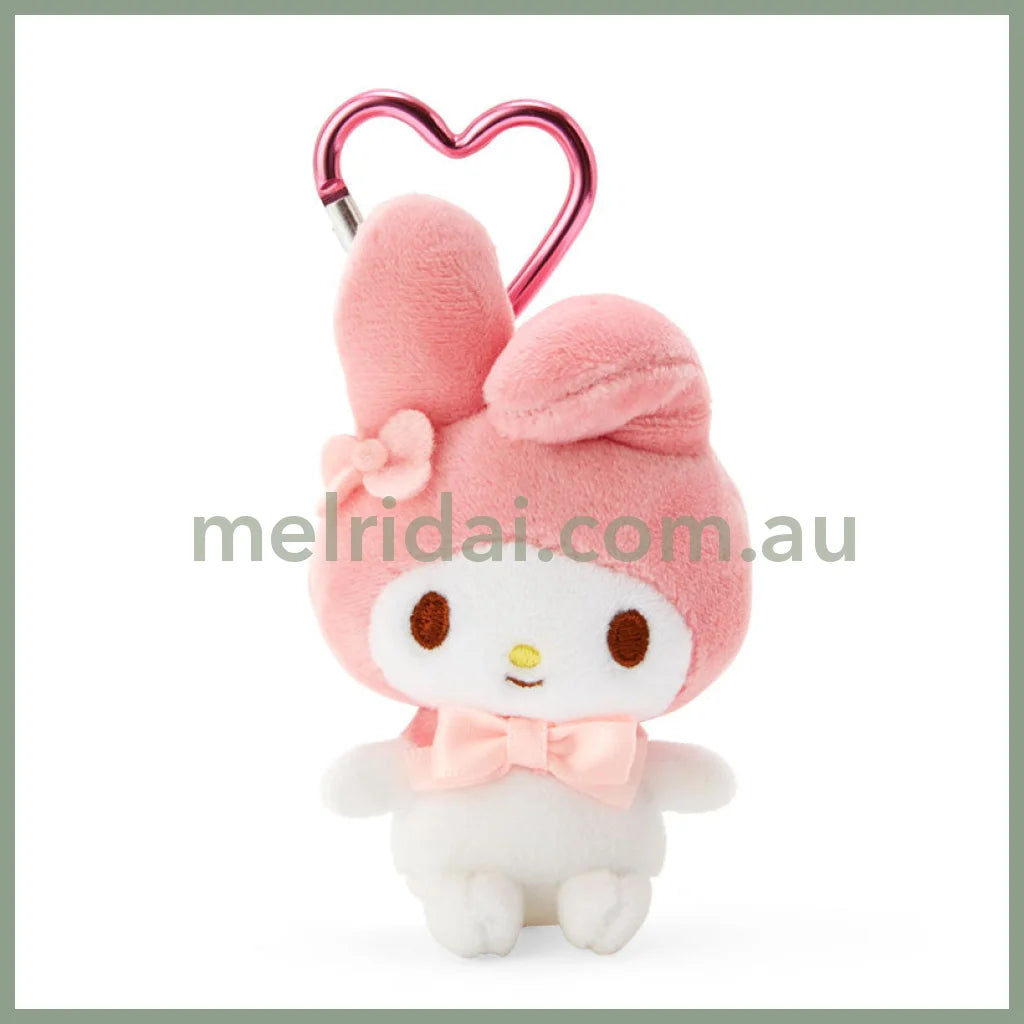 Sanrio|My Melody Plush Mascot Holder With Heart Carabiner About 9Cm