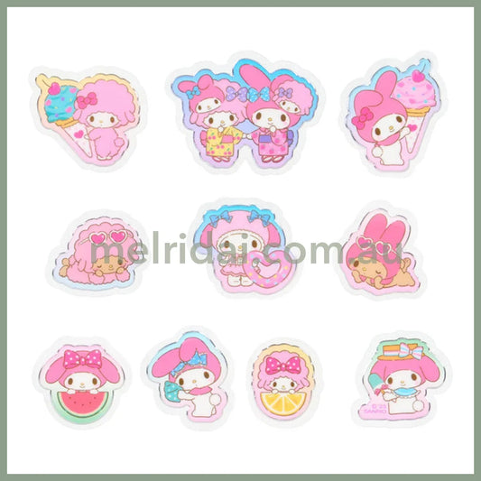 SANRIO | My Melody Summer Stickers with Zipper Case 12.4 x 8.9 x 1cm (Cream Soda)