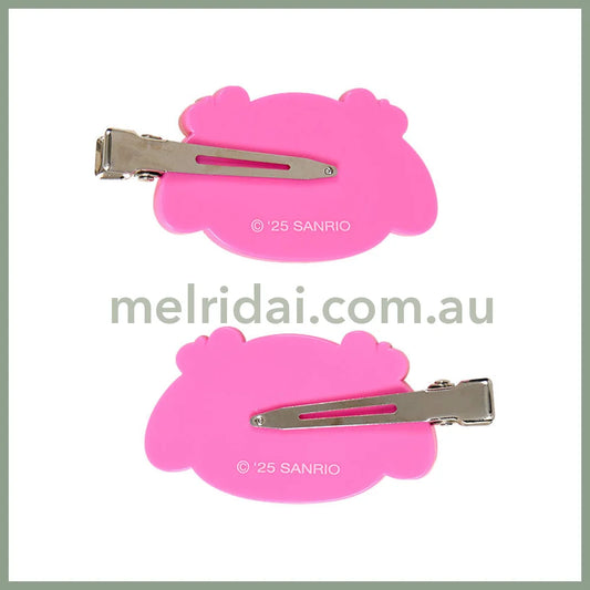 SANRIO | My Melody Tanned Bangs Clip Hair Clip Set of 2 15×10.5×3.5cm (Endless Summer Vacation / Coconut Vacation