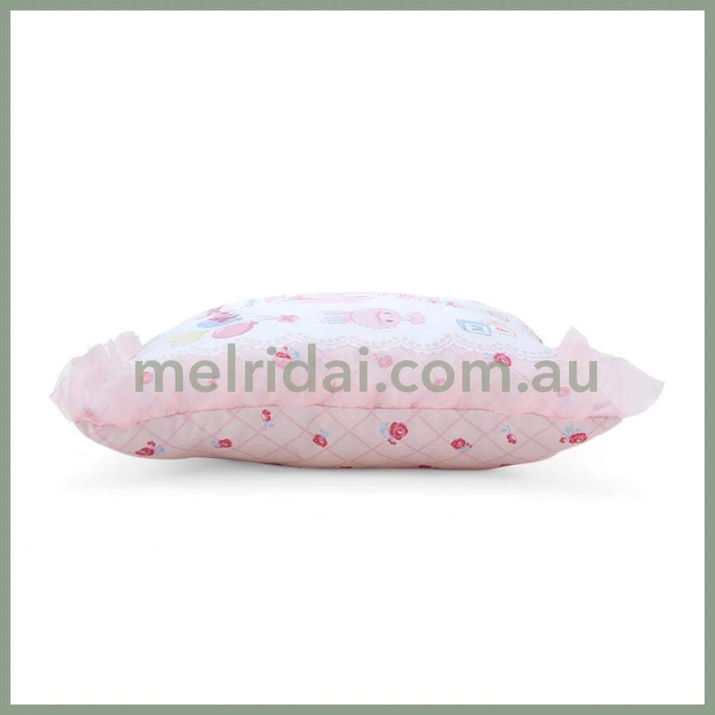 Sanrio | My Sweet Cushion 48×8×48Cm (My Little Treasure) 日本三丽鸥 花边抱枕/靠垫/正反面不同图案(小羊必爱诺生日)
