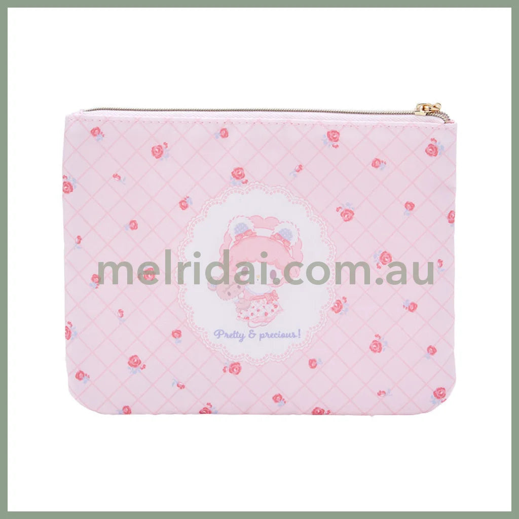 Sanrio | My Sweet Piano Flat Pouch 19.5×1×15Cm (My Little Treasure) 日本三丽鸥 花边小包/收纳包/手拿包(小羊必爱诺生日)