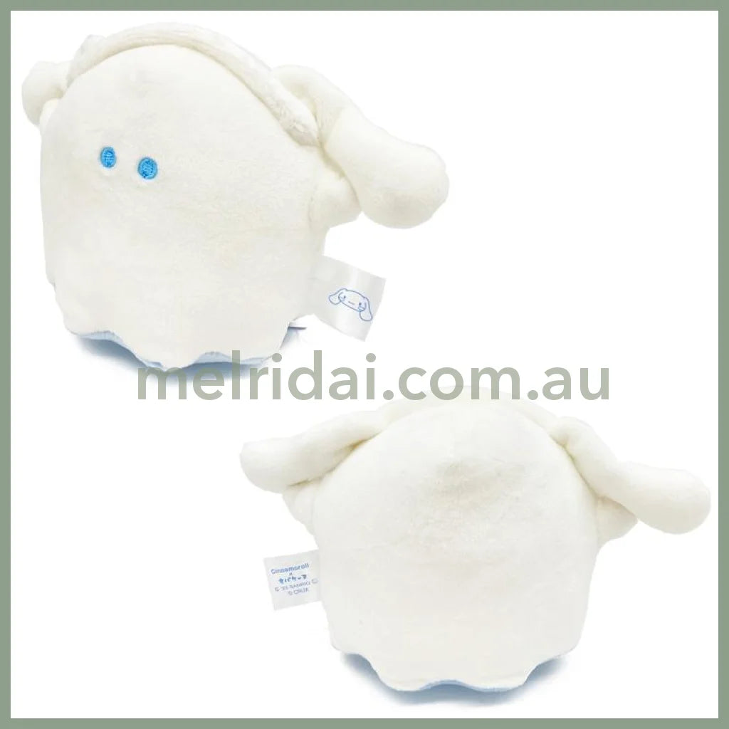 Sanrio × Obakenu | Small Plush Toy Little Ghost 135×110×85mm (Cinnamoroll)