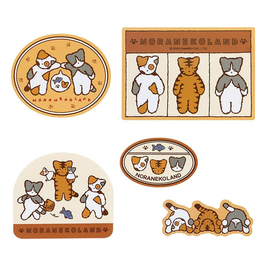 SANRIO | Noranekoland Sticker & Case Set 10.9 x 8.2 x 1cm (Cat Club)