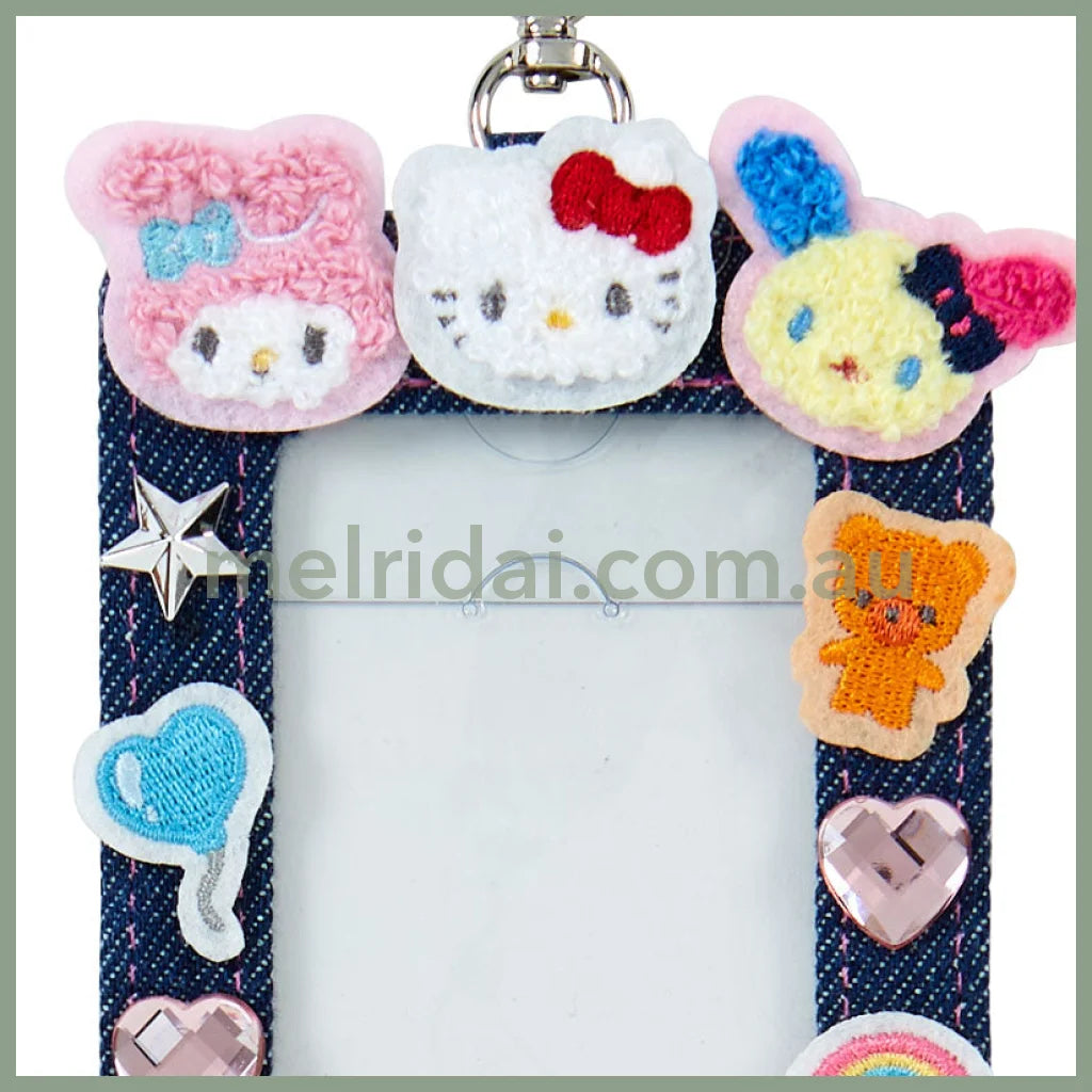 Sanrio | Pass & Card Case Holder 9.5×0.8×12.5Cm (Denim Patch)